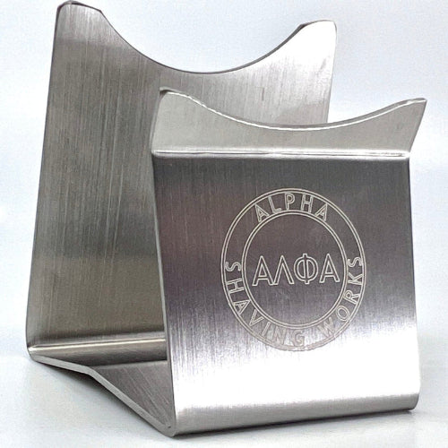 Alpha Shaving Works - Stainless Steel Brush Stand