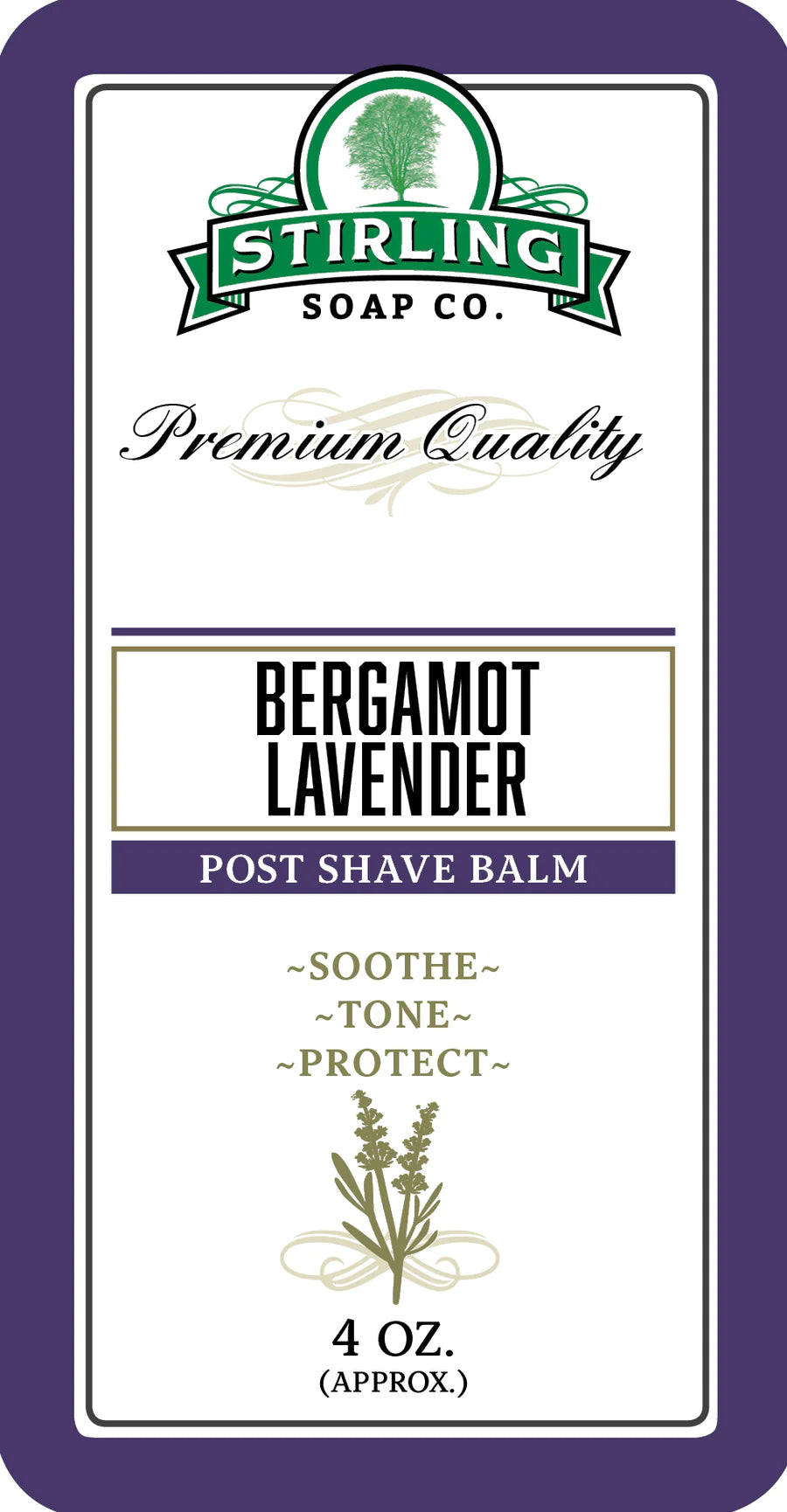 Stirling Soap Company - Bergamot Lavender - Post-Shave Balm - 4oz