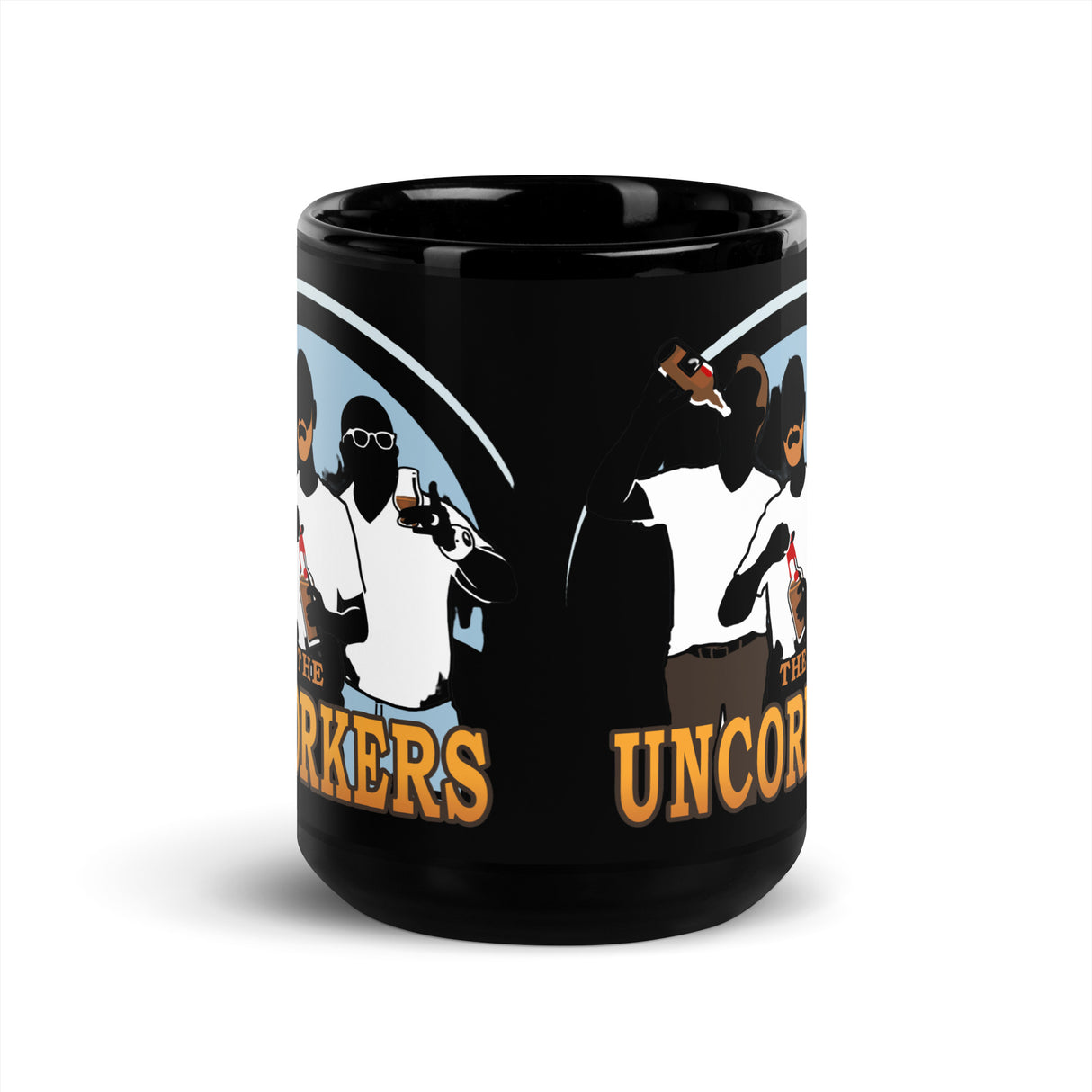The Uncorkers Black Glossy Mug