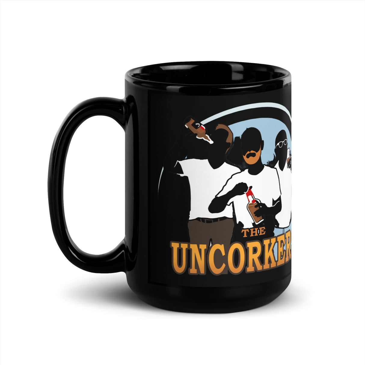 The Uncorkers Black Glossy Mug