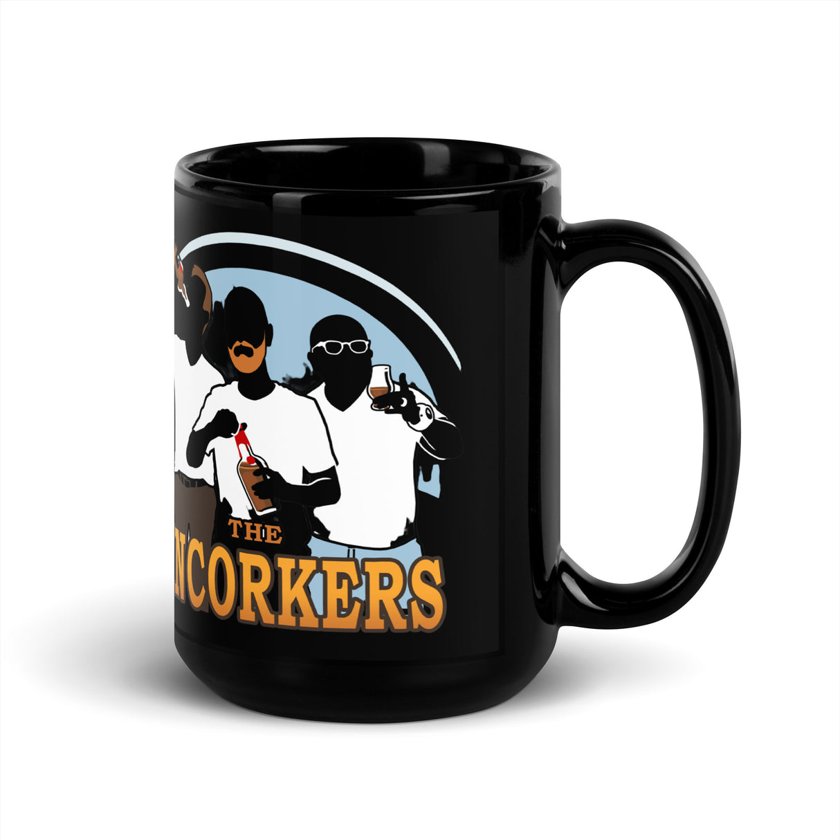 The Uncorkers Black Glossy Mug