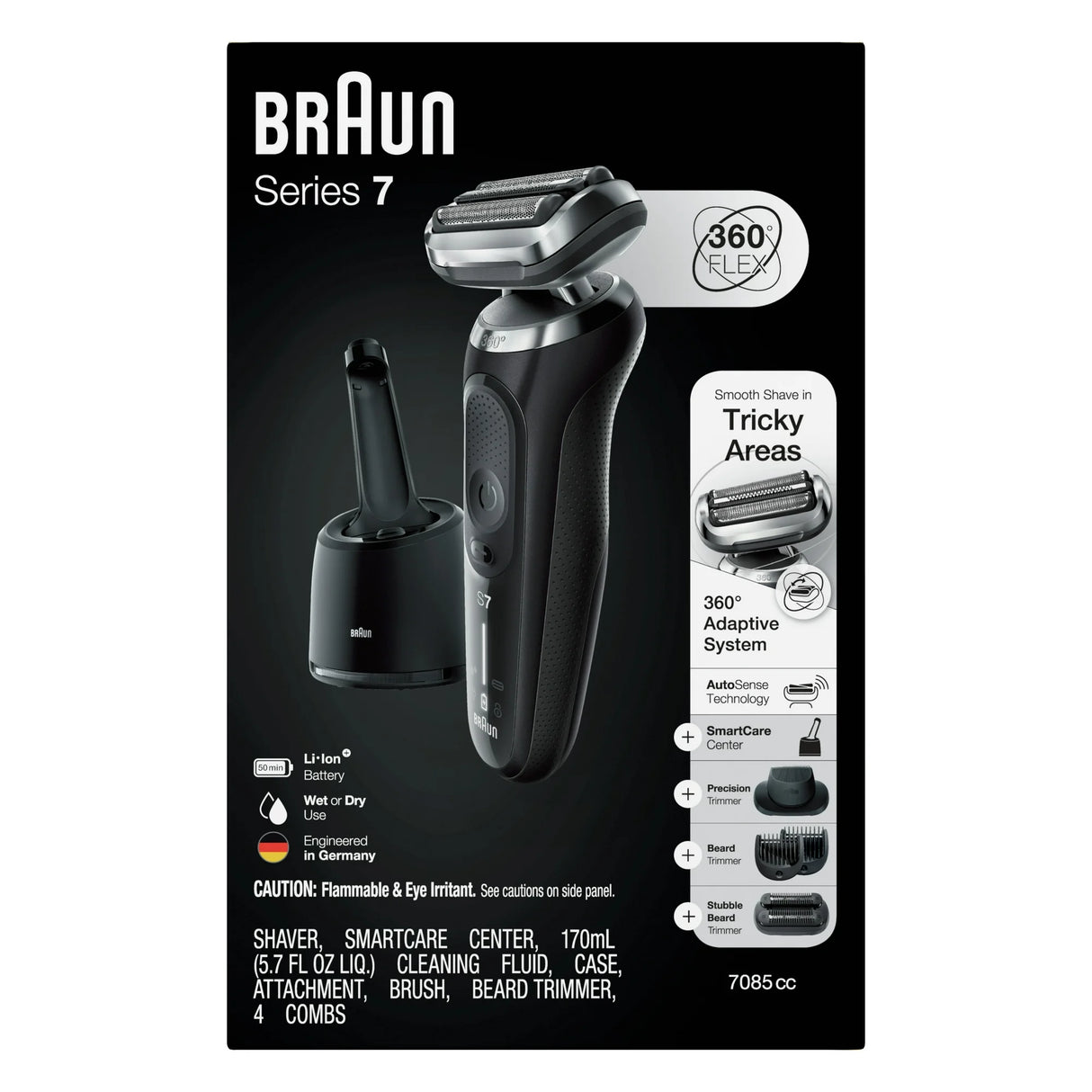Braun Series 7 7085cc Flex Electric Shaver With Smartcare Center