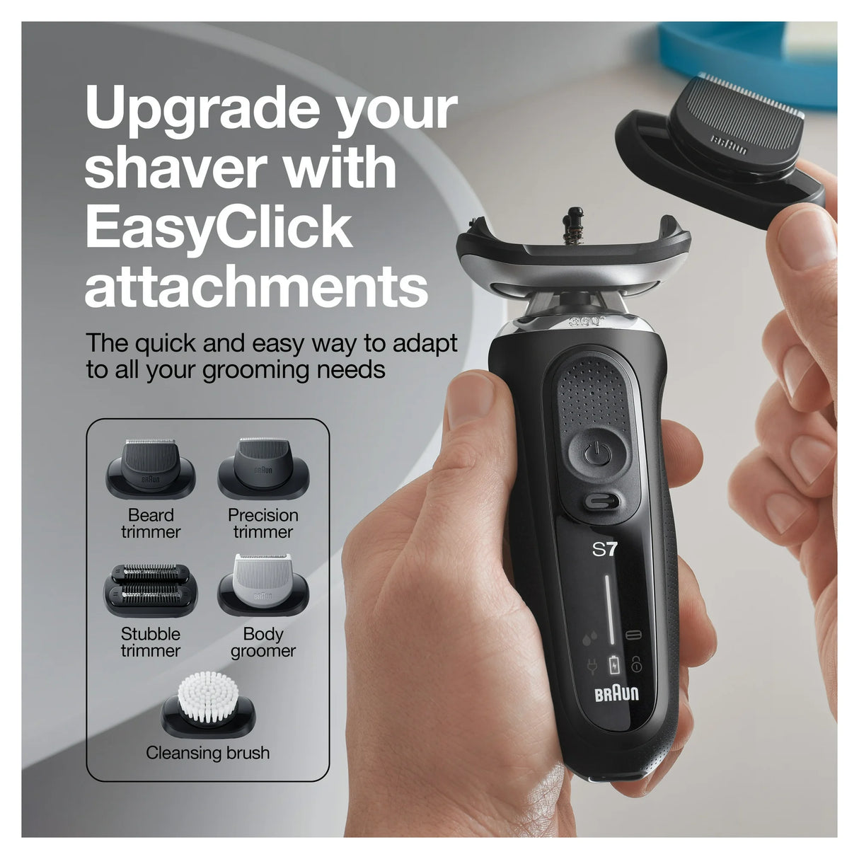 Braun Series 7 7085cc Flex Electric Shaver With Smartcare Center