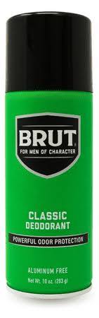 Brut Classic Aluminum-Free Deodorant Spray 24 HR Odor Protection 10oz