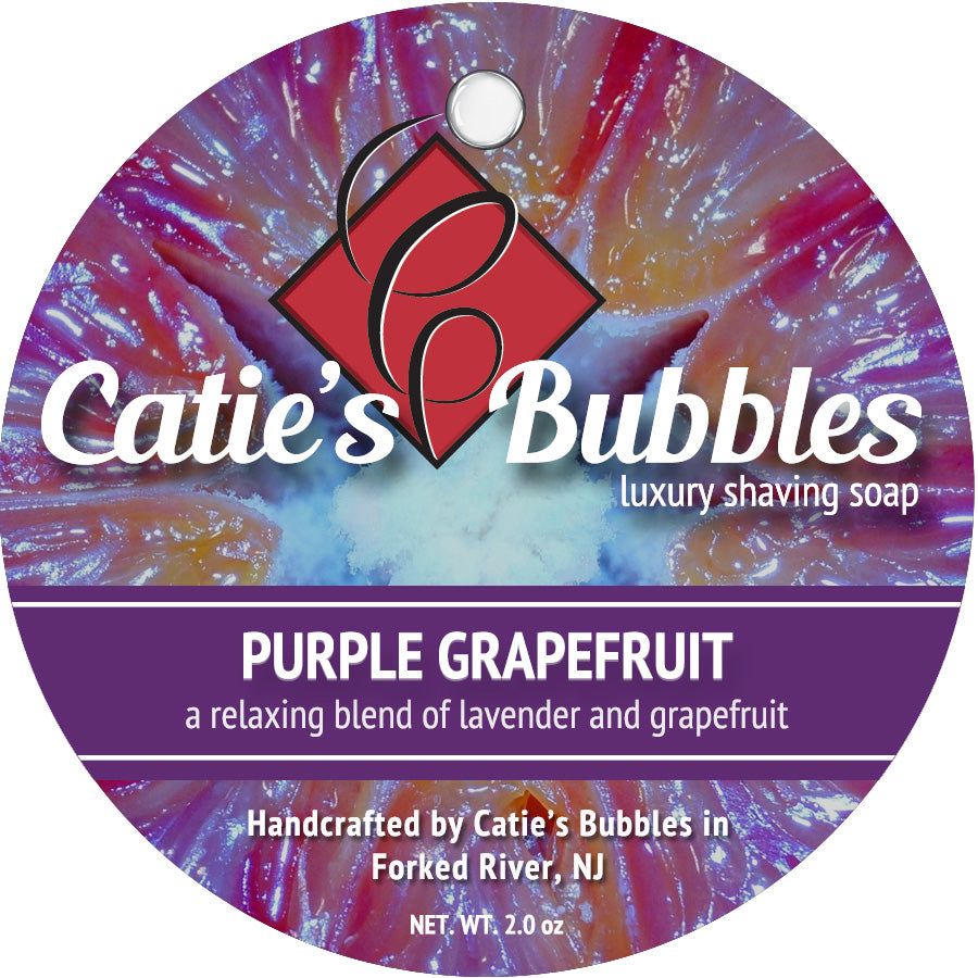 Catie's Bubbles - Purple Grapefruit - Luxury Shaving Soap - 2oz