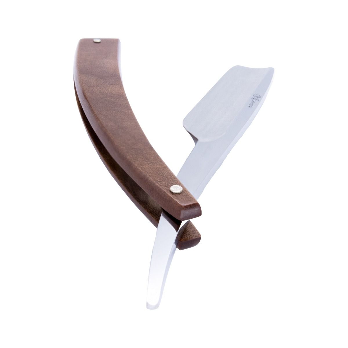 DOVO Blacksmith Tribute Straight Razor with Hardened Wood Scales