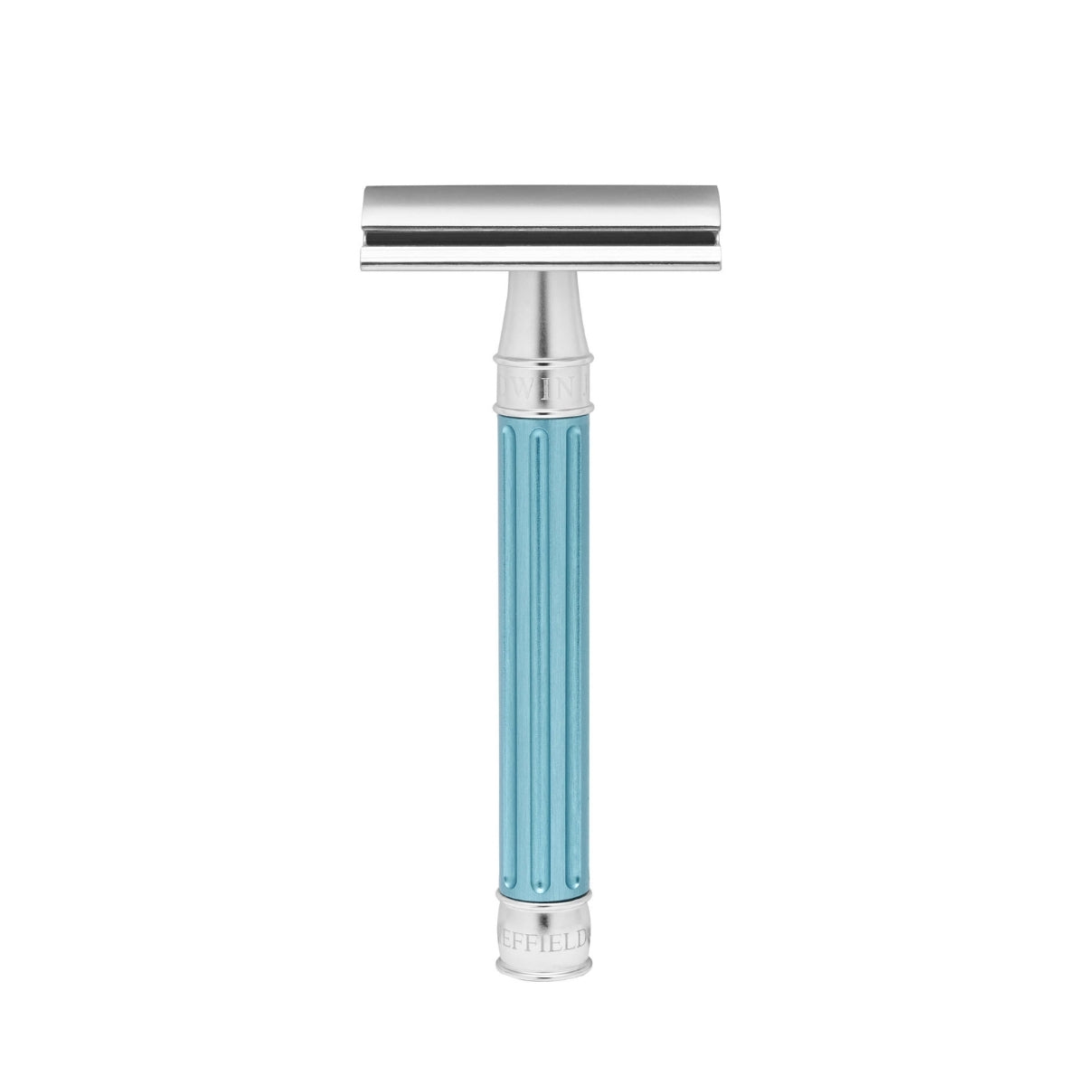 Edwin Jagger 3ONE6 Stainless Steel Light Blue DE Safety Razor DESSGA31BL