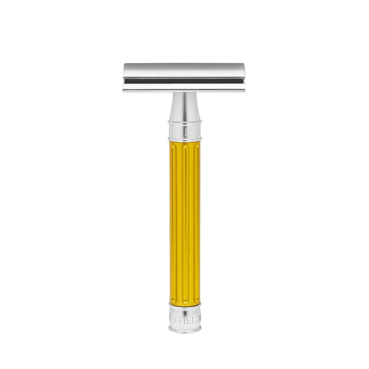 Edwin Jagger 3ONE6 Stainless Steel Yellow DE Safety Razor DESSGA4BL