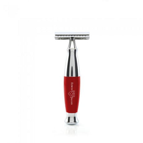 Edwin Jagger - Red & Chrome Double Edge Safety Razor