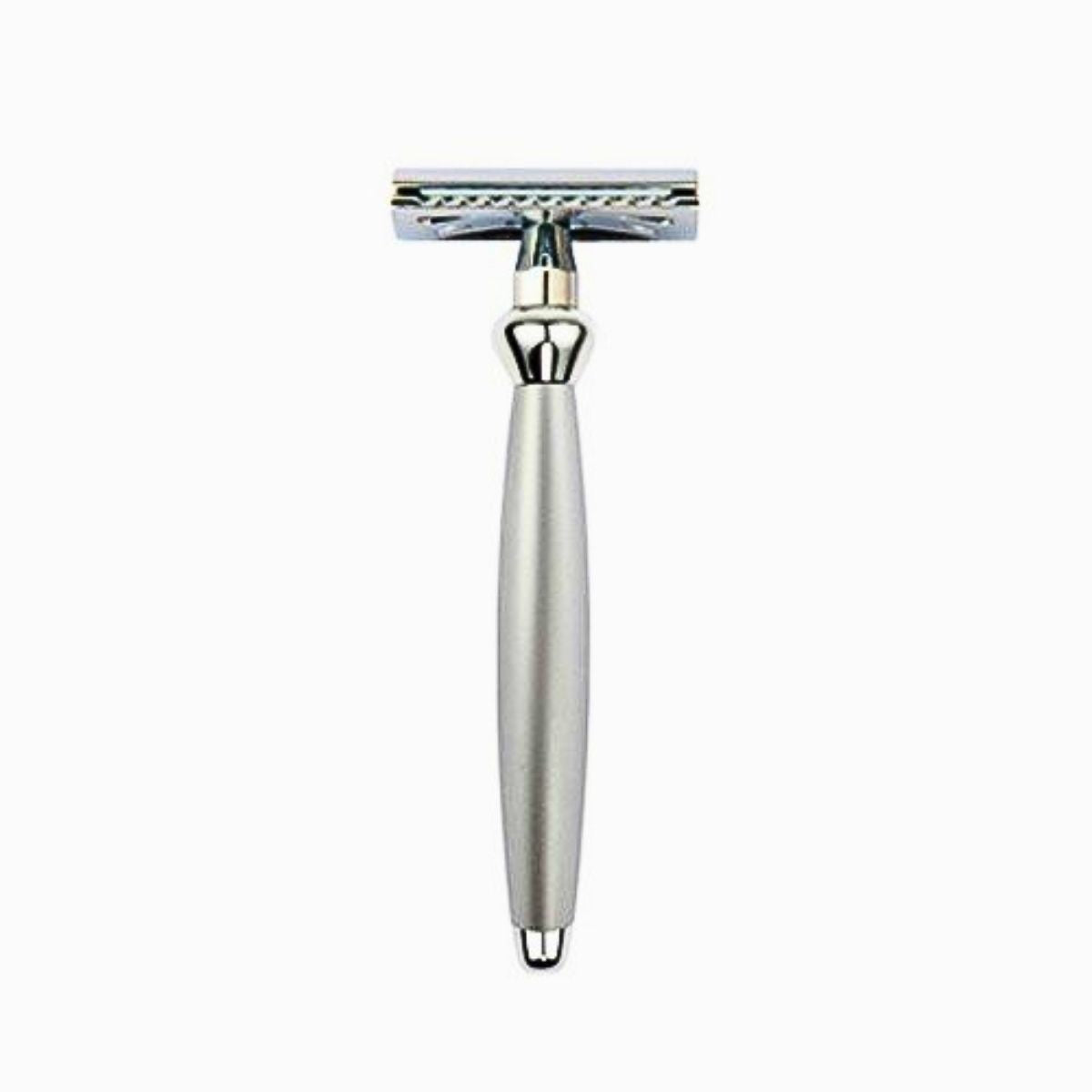 Edwin Jagger Satin Chrome Bulbous DE Safety Razor BSR05