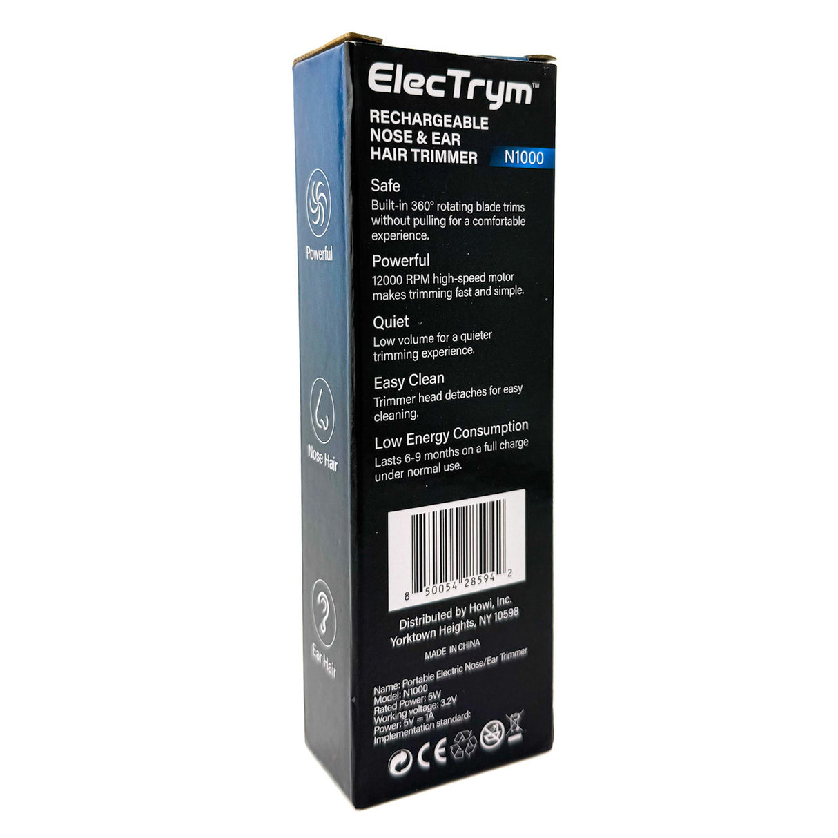 ElecTrym Rechargeable Nose & Ear Hair Trimmer