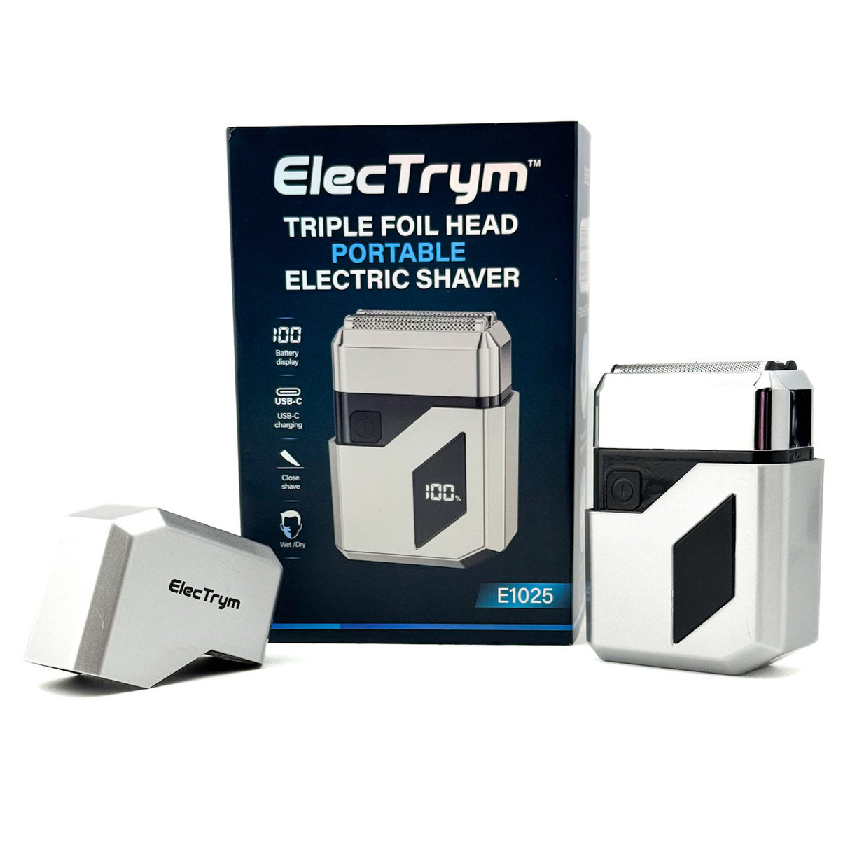 ElecTrym Triple Foil Head Portable Electric Shaver