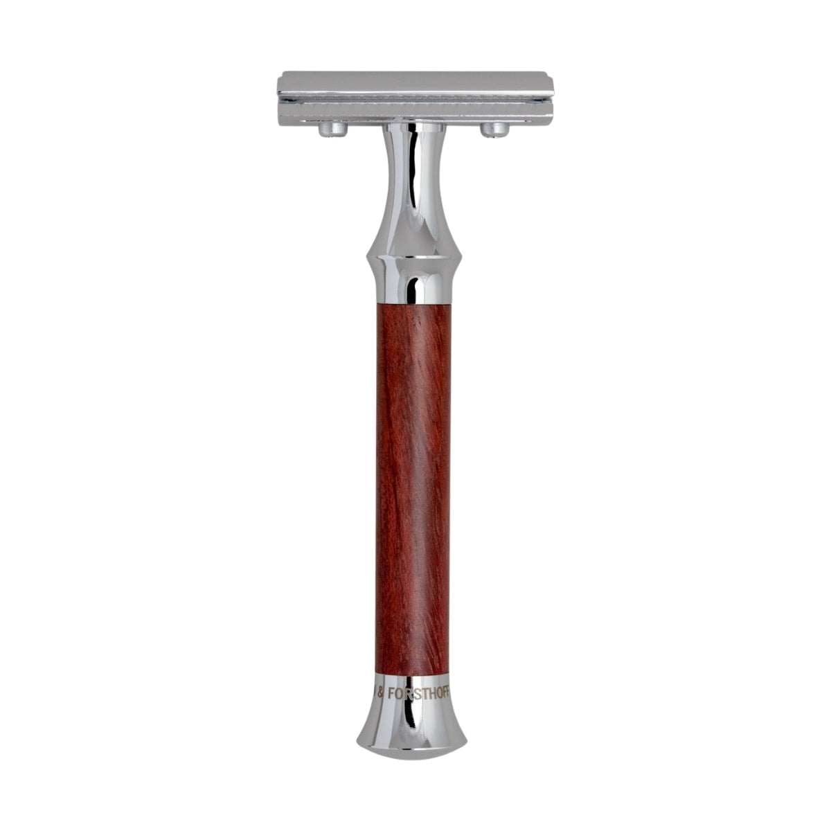 G&F Timor 1920 Closed Comb Safety Razor Amaranth Wood Handle 100mm