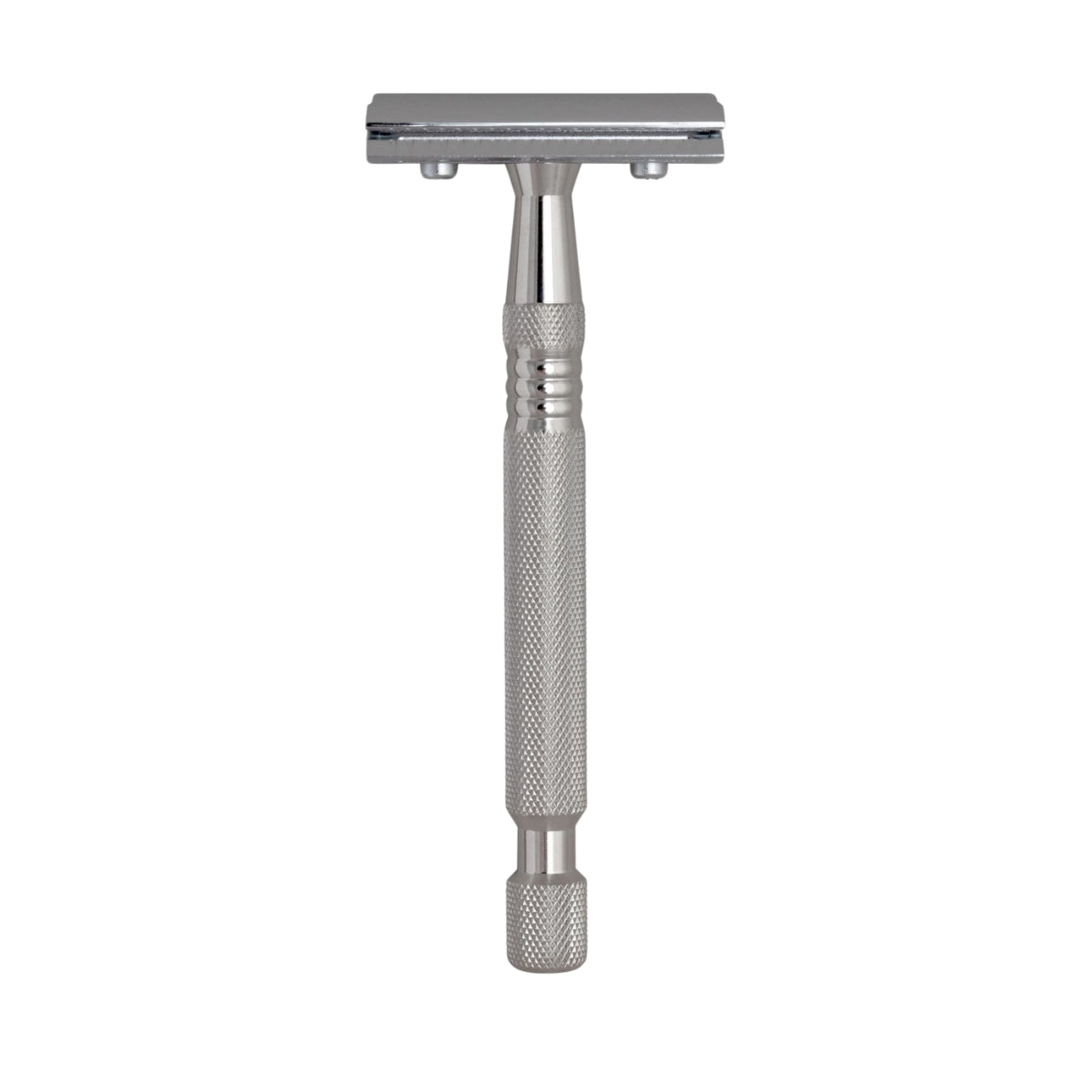 G&F Timor 1920 Closed Comb Safety Razor Ringed Stainless Steel Handle 100mm
