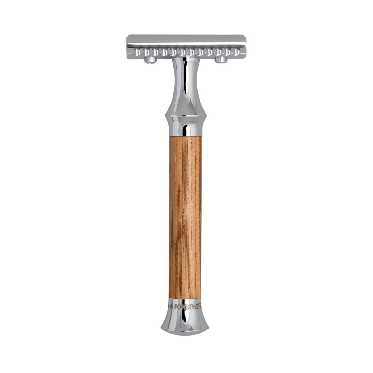 G&F Timor 1920 Open Comb Safety Razor Zebrano Wood Handle 100mm