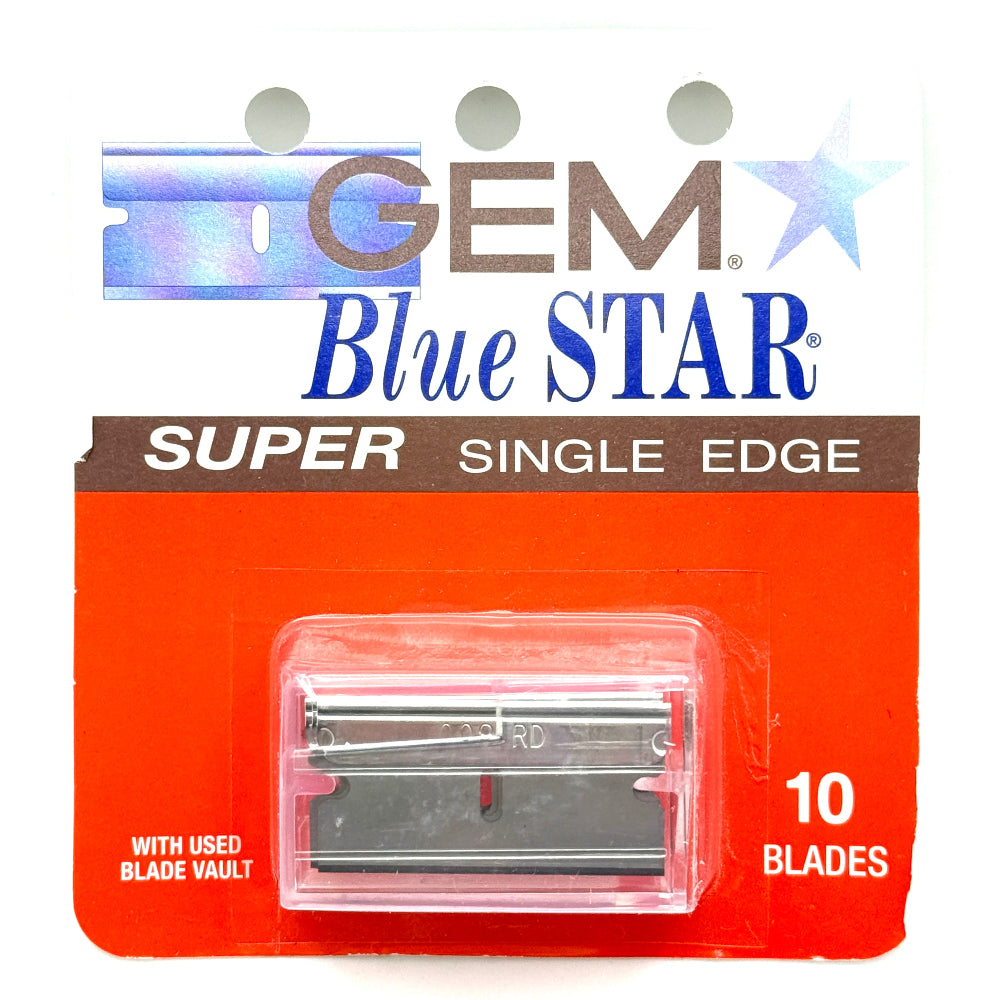 GEM Blue Star Single Edge Razor Blades 10 pack