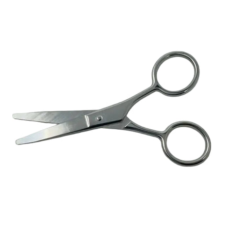 Gents Fine Grooming Stainless Steel Beard, Nose, Mustache & Eyebrow Scissors – 4"