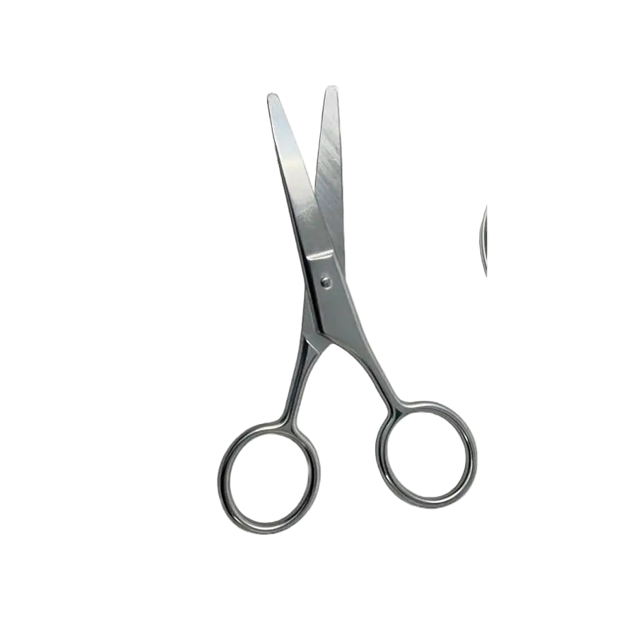 Gents Fine Grooming Stainless Steel Beard, Nose, Mustache & Eyebrow Scissors – 4"