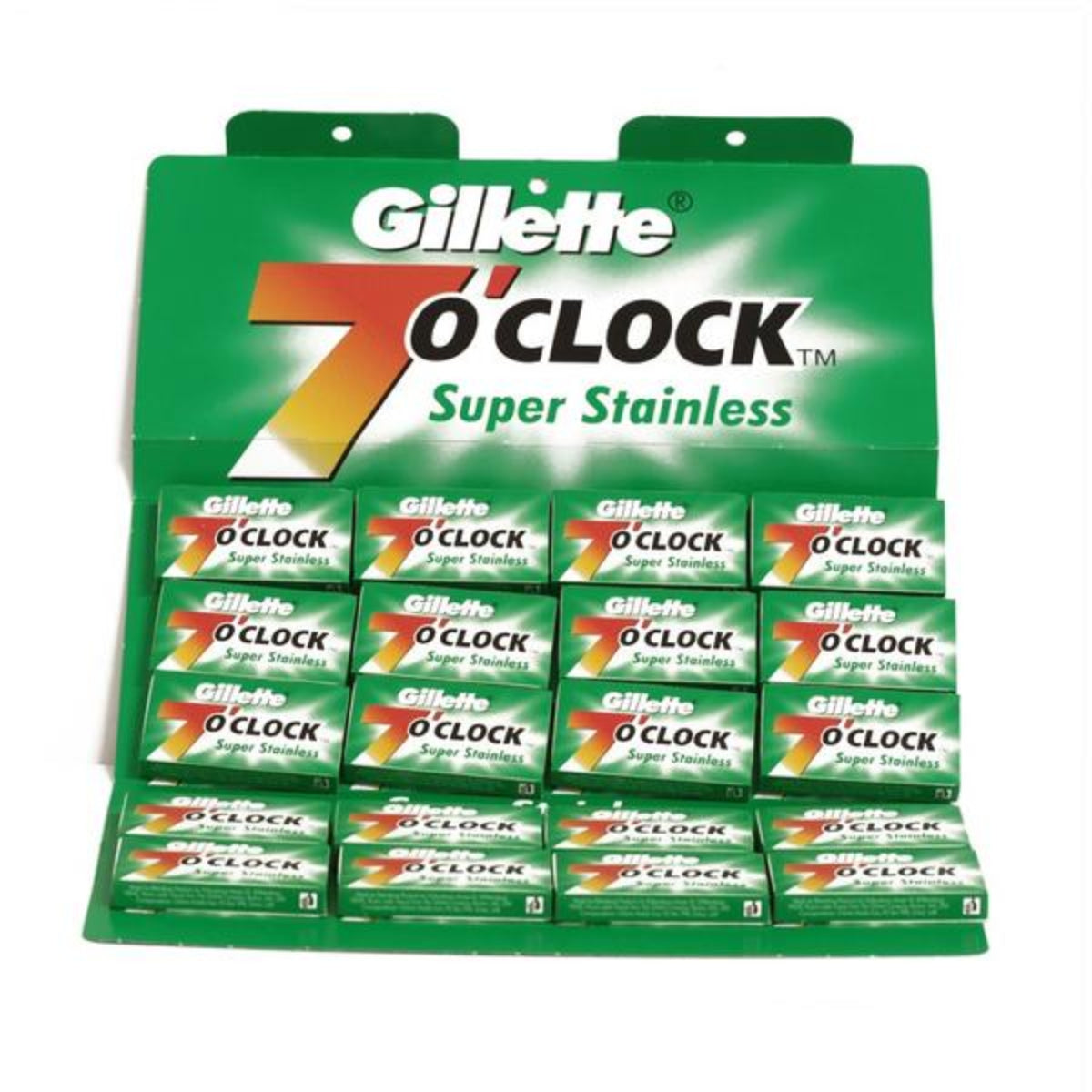 Gillette 7 O'Clock Green Super Stainless Double Edge Razor Blades