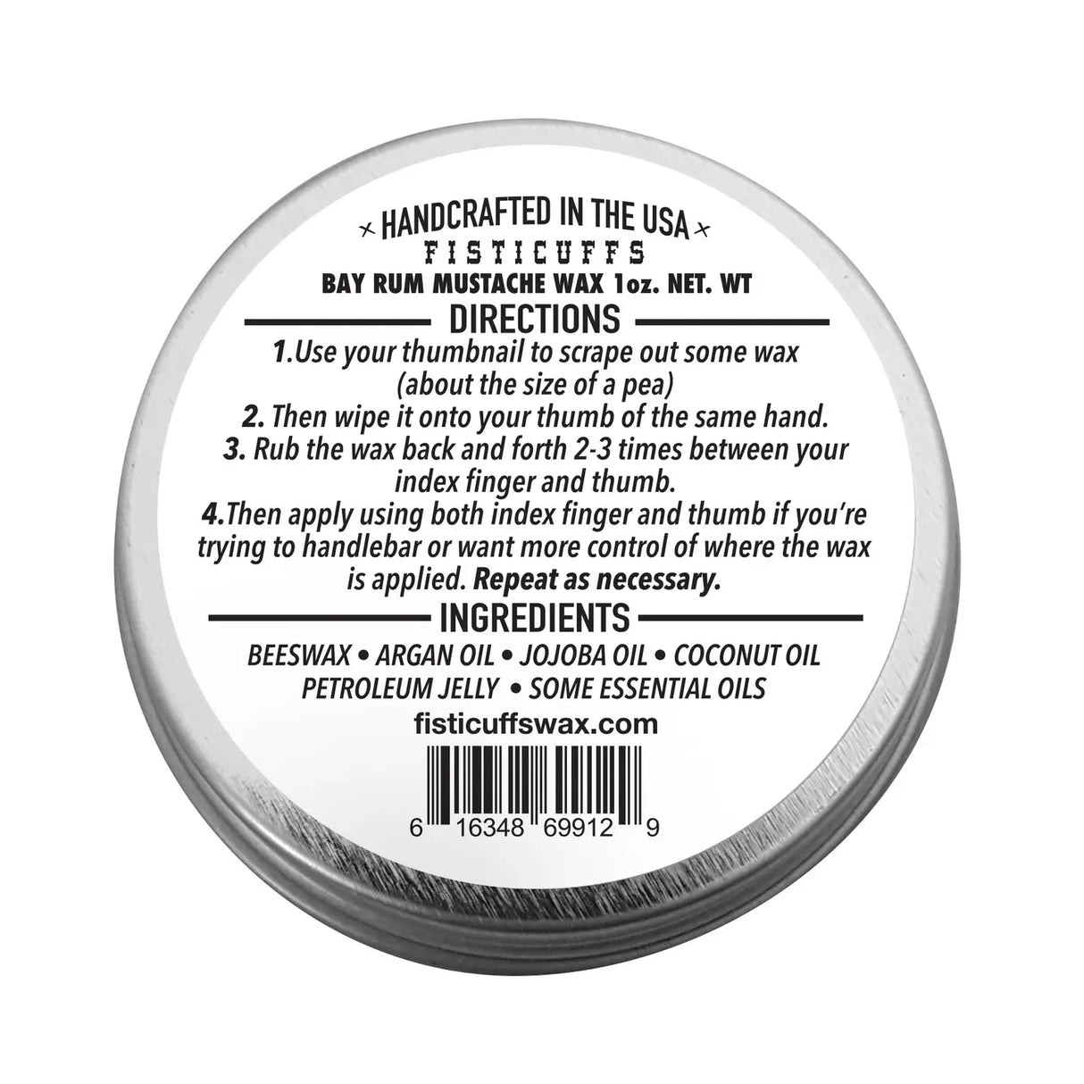 Grave Before Shave Fisticuffs Mustache Wax – Bay Rum Scent – 1 oz