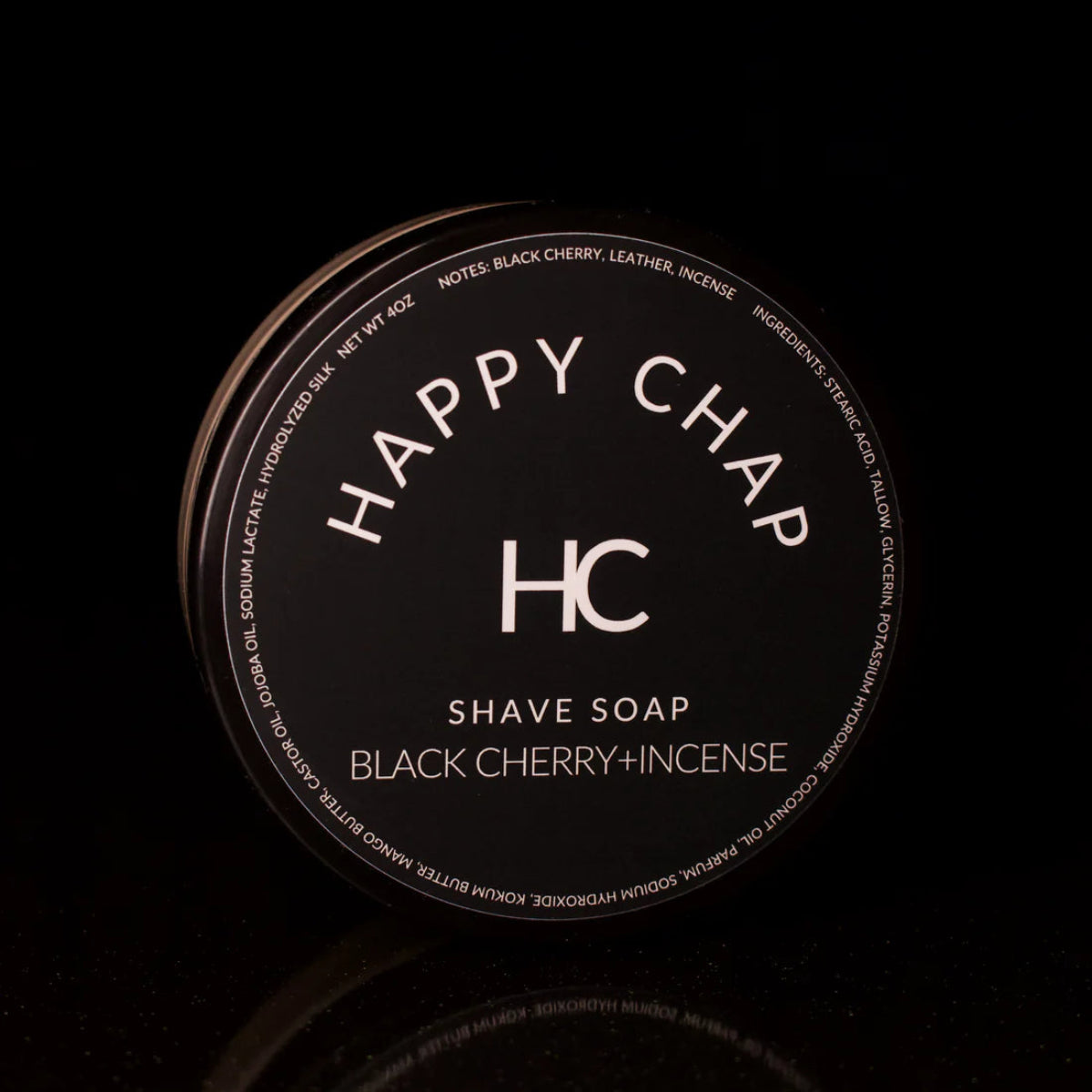 Happy Chap Black+Cherry+Incense Shaving Soap 4oz