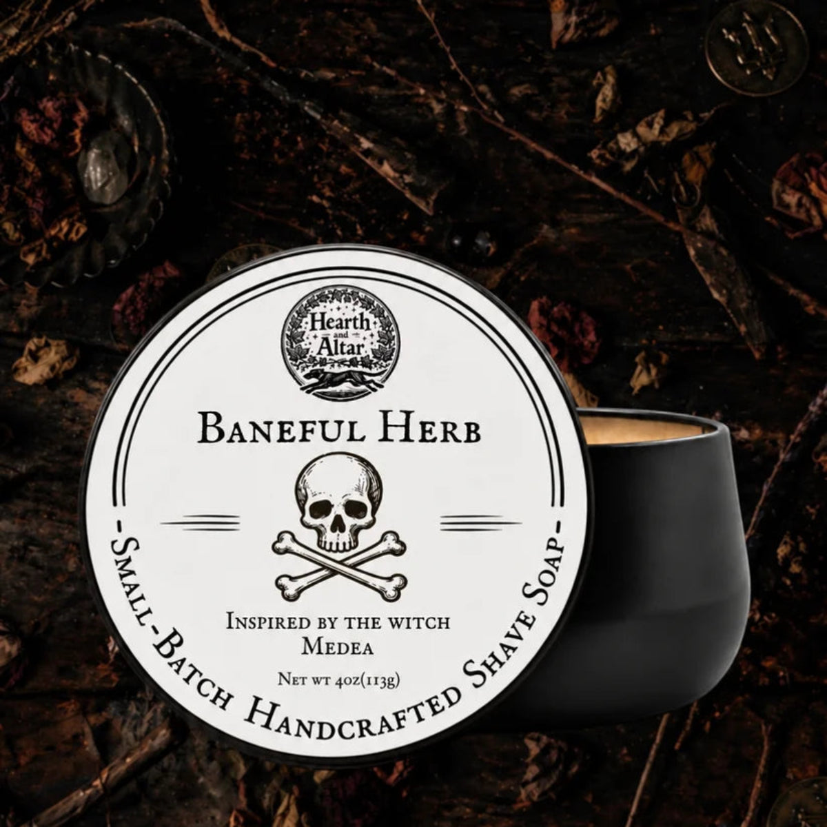 Hearth and Altar Baneful Herb Shave Soap 4oz