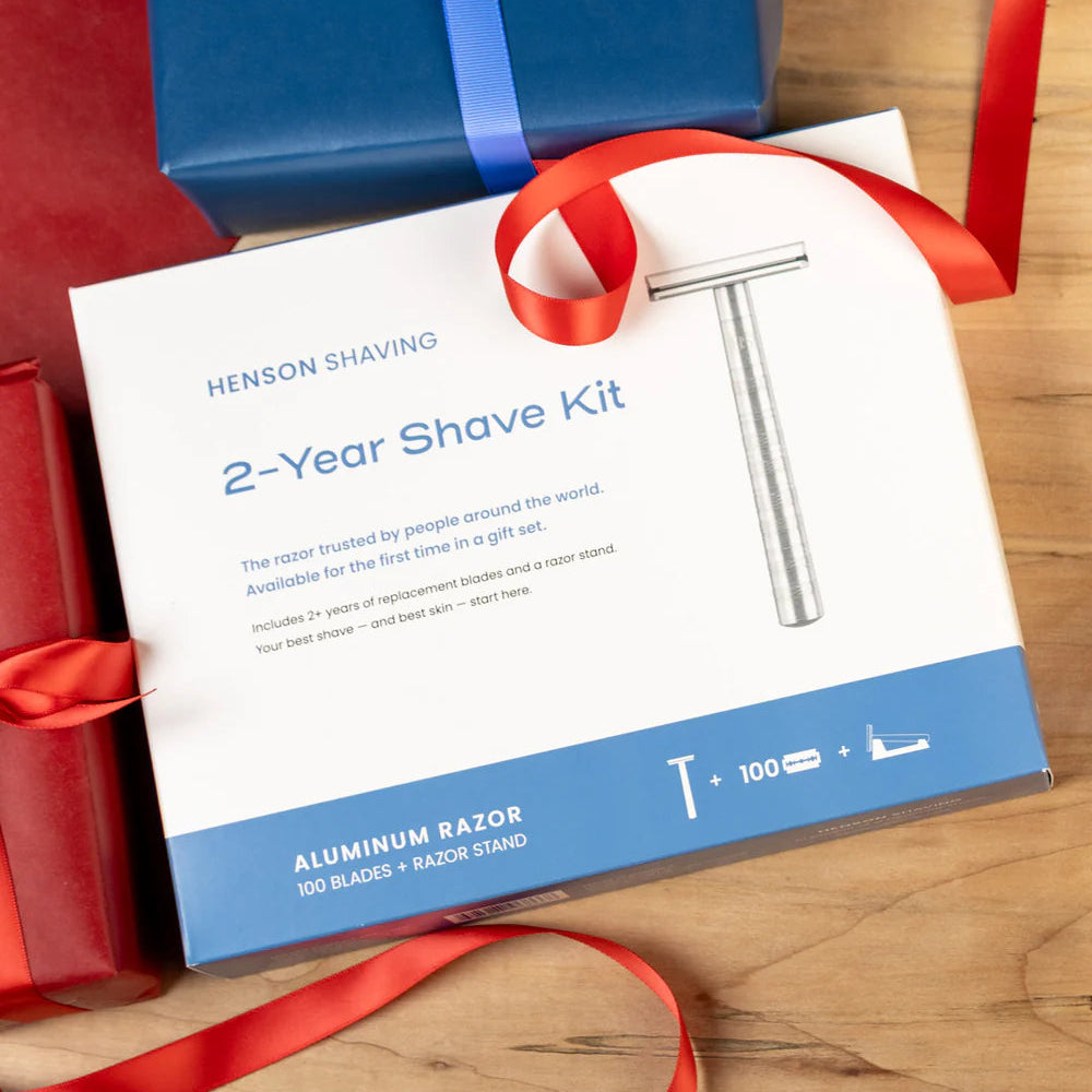Henson Shaving AL13 Mild Razor 2 Year Shave Kit