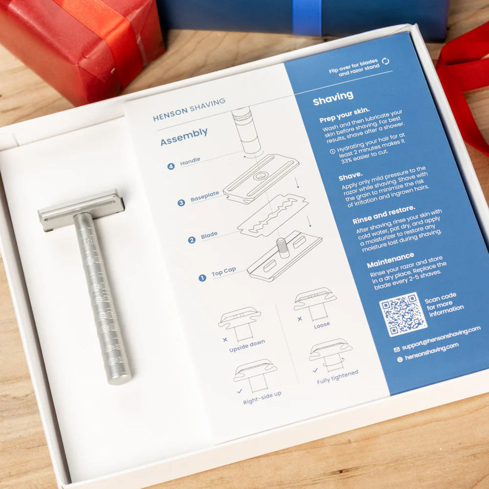 Henson Shaving AL13 Mild Razor 2 Year Shave Kit