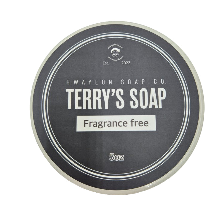 Hwayeon Soap Co. Terry's Soap Fragrance Free Shave Soap 5oz