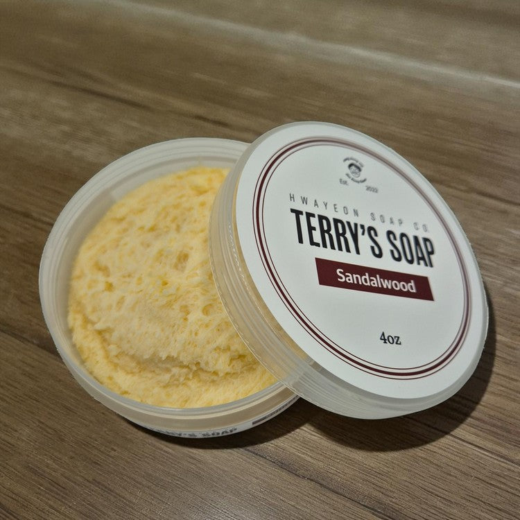 Hwayeon Soap Co. Terry's Soap Sandalwood Shave Soap 5oz