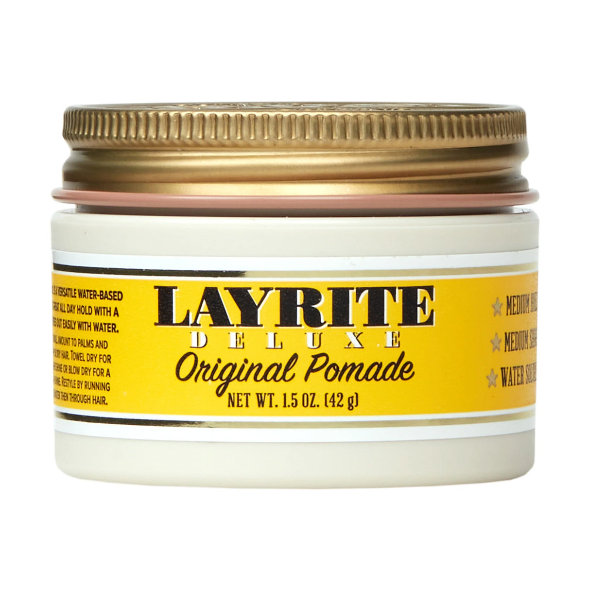 Layrite Deluxe Original Pomade Medium Hold Water-Based Pomade 1.5oz