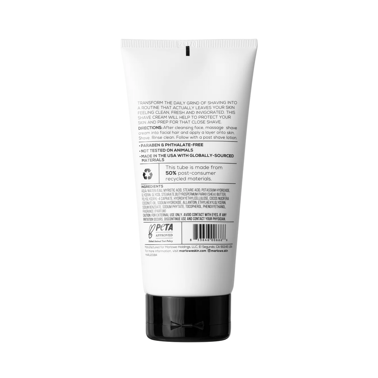 Marlowe No. 141 Shave Cream 6 oz