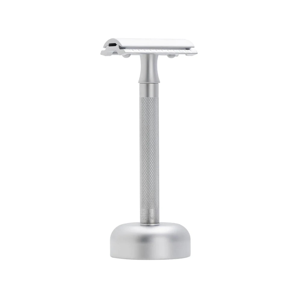 Merkur - 22c Long Handled Matte Chrome Safety Razor with Stand