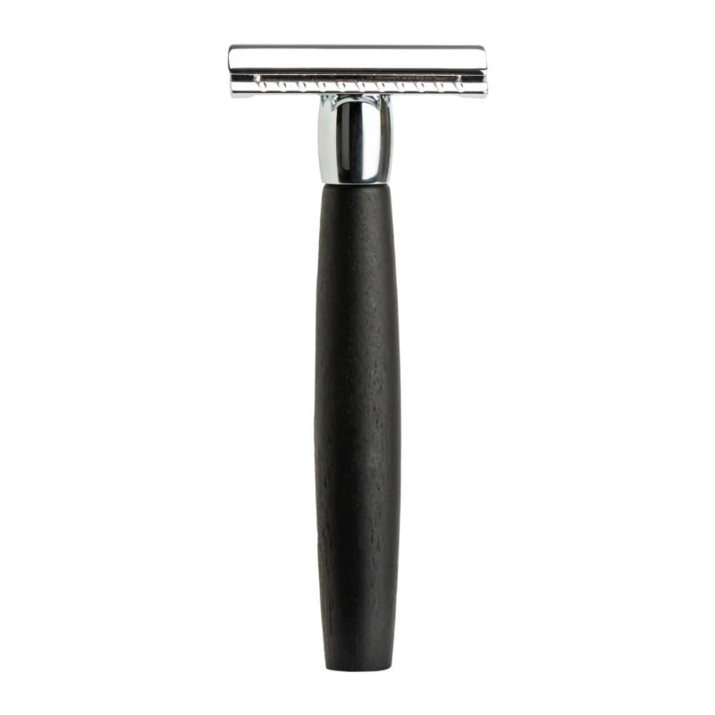 Merkur - 49c Ebony Wood Handle Safety Razor - Closed Comb