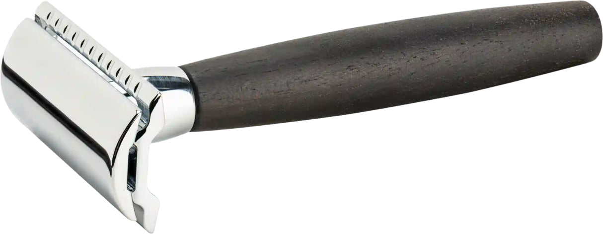 Merkur - 49c Ebony Wood Handle Safety Razor - Closed Comb