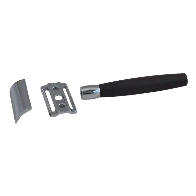 Merkur - 49c Ebony Wood Handle Safety Razor - Closed Comb