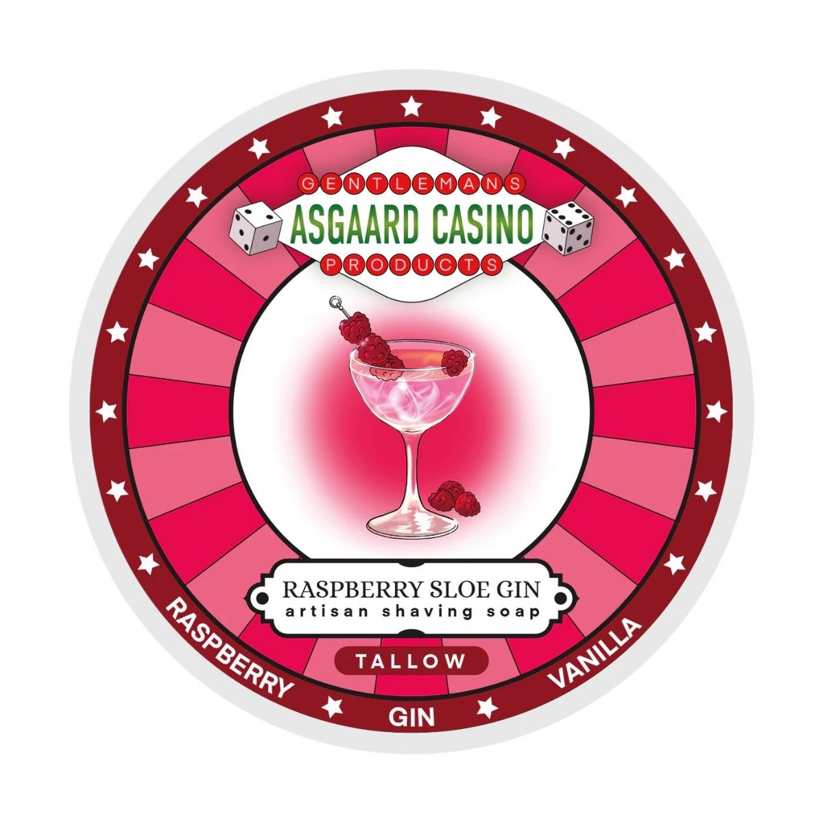 MMGP Raspberry Sloe Gin Asgaard Casino Shaving Soap 4oz