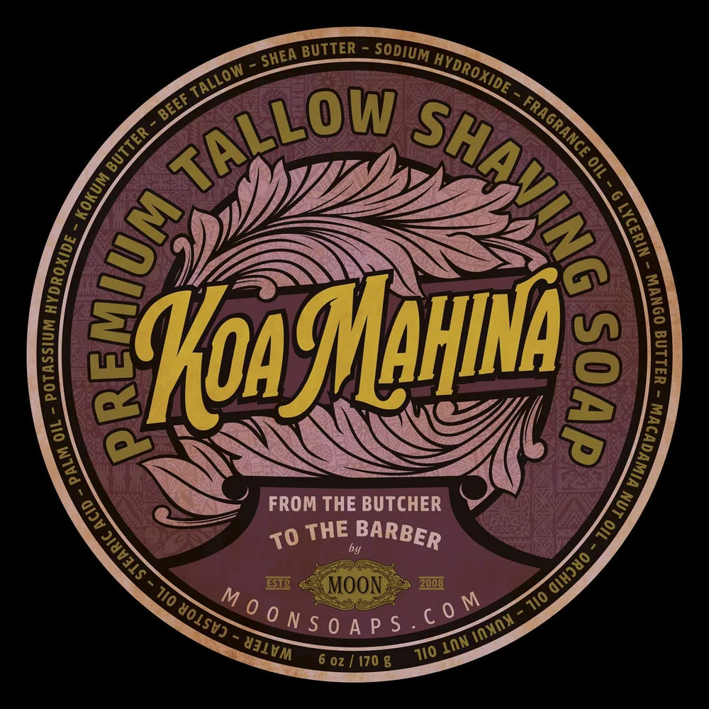 Moon Soaps Koa Mahina Shaving Soap 6oz