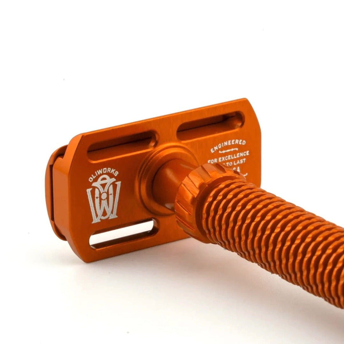 OliWorks M3TEORITE Aluminum Safety Razor Orange