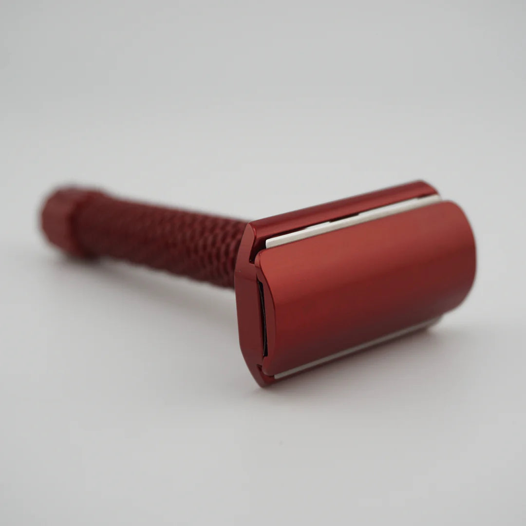 OliWorks M3TEORITE Aluminum Safety Razor Red