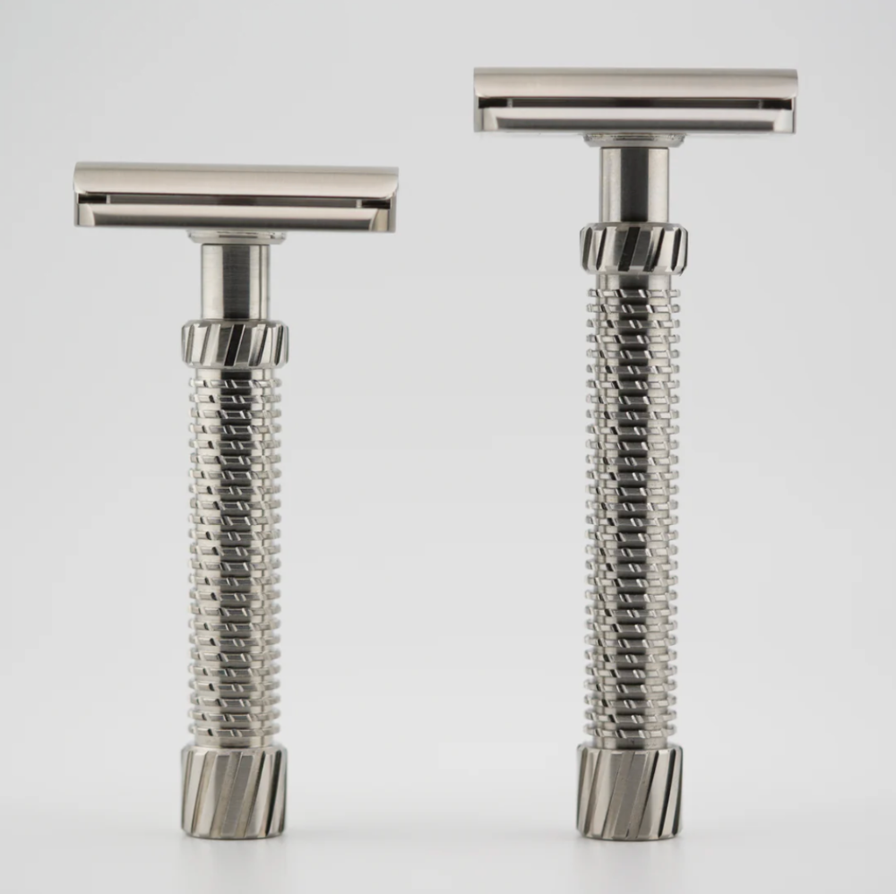 OliWorks M3TEORITE Stainless Steel Safety Razor
