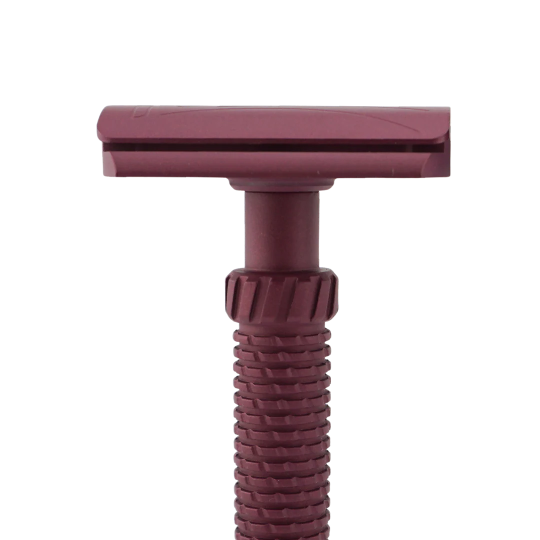 OliWorks M3TEORITE Stainless Steel Safety Razor DARK CHERRY