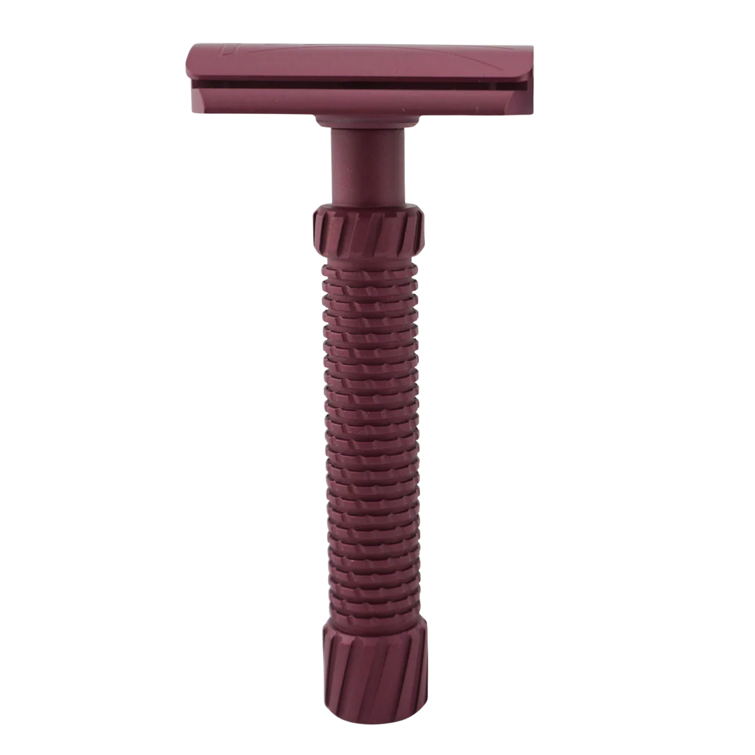 OliWorks M3TEORITE Stainless Steel Safety Razor DARK CHERRY