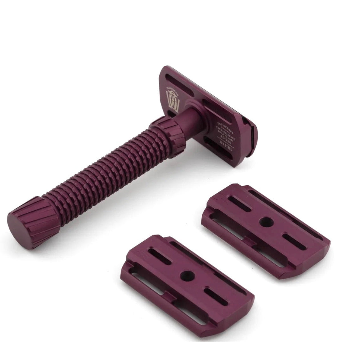 OliWorks M3TEORITE Stainless Steel Safety Razor DARK CHERRY