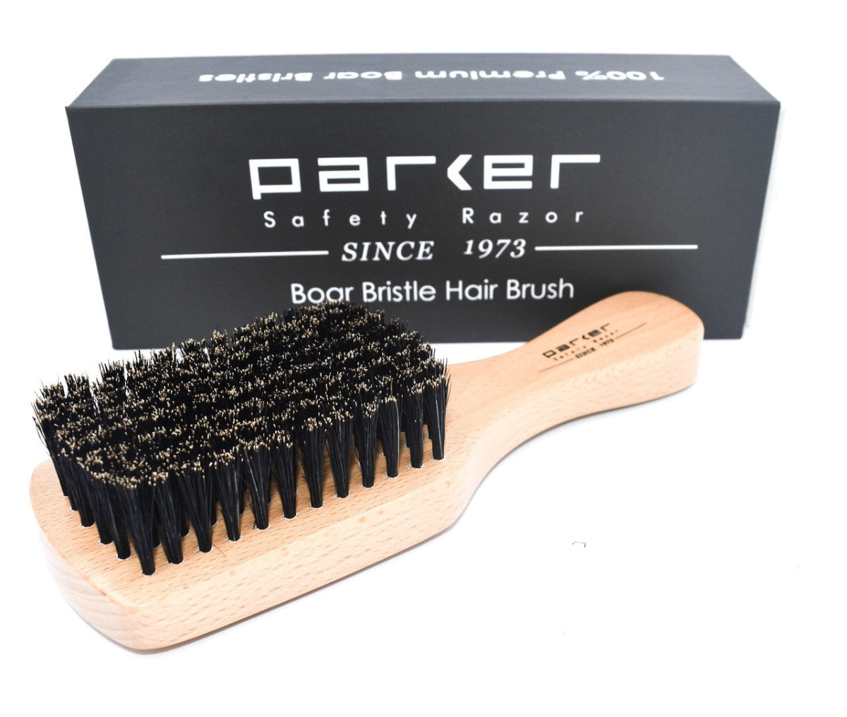 Parker 100% Boar Bristle Hairbrush with Beechwood Handle