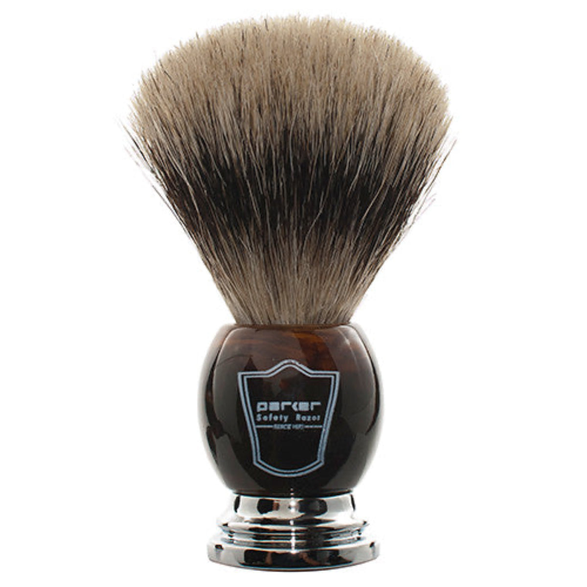 Parker 66R Heavyweight Butterfly Razor & Pure Badger Brush 3-Piece Shave Set