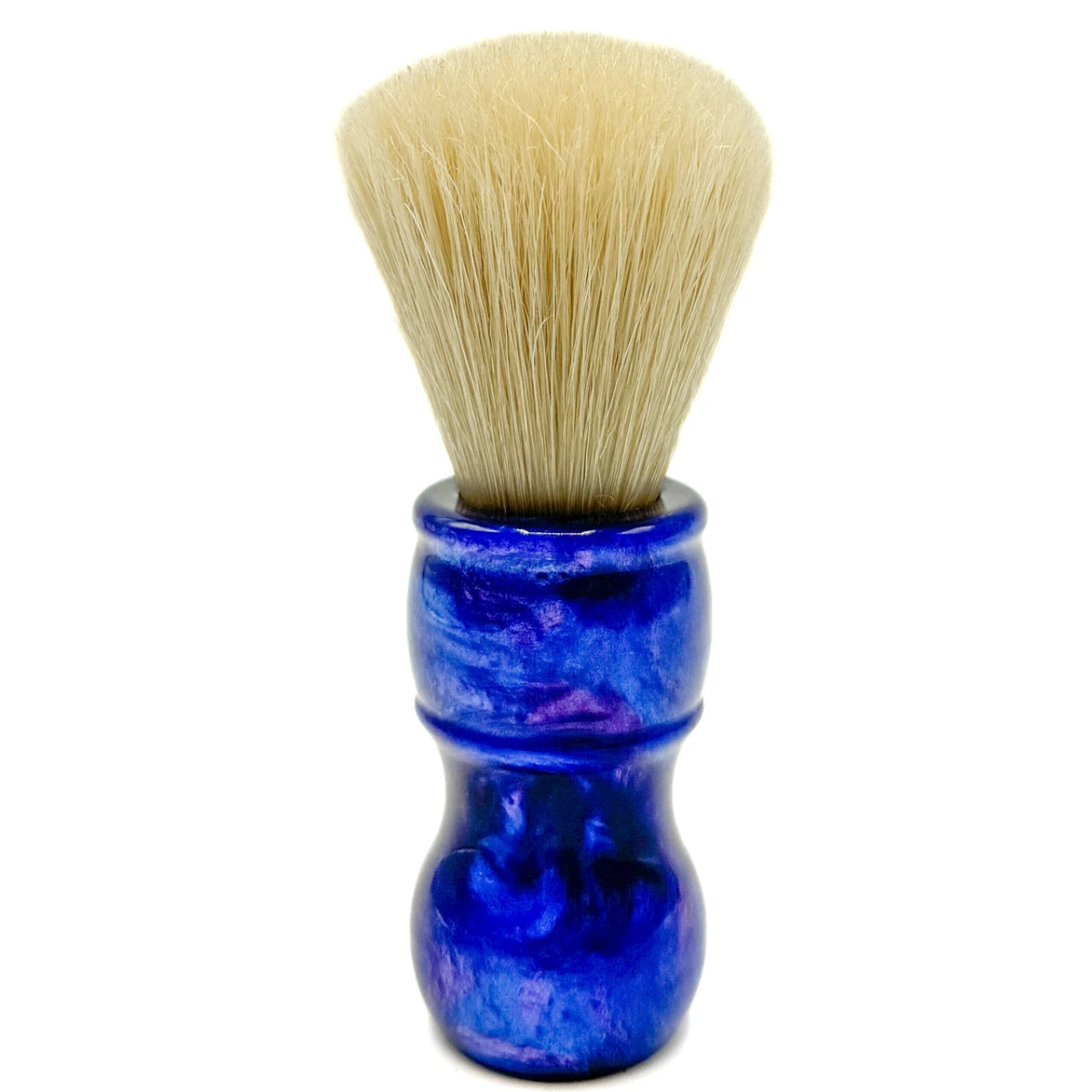 Parker Big Blue Boar Shaving Brush 24mm Iridescent Blue Handle & Stand