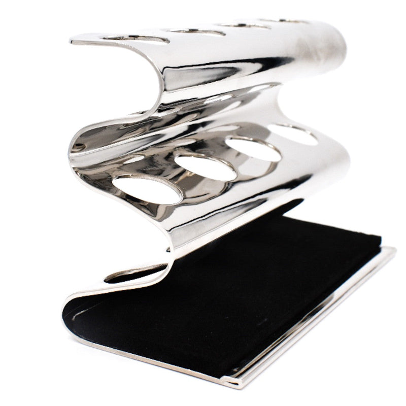 Parker - Deluxe Chrome Razor Stand - Holds 4 Double Edge Safety Razors