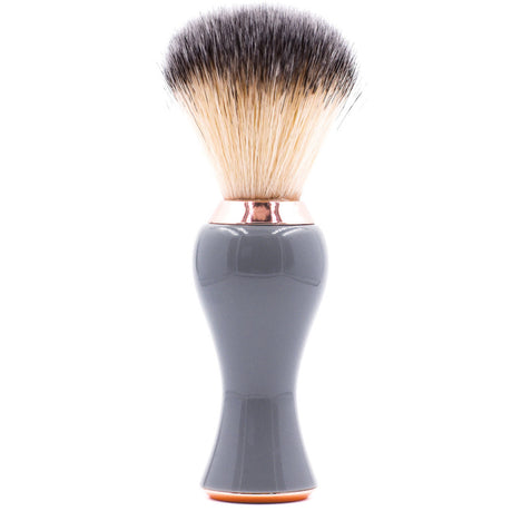 Parker - Gray & Rose Gold Handle Synthetic Shave Brush & Stand