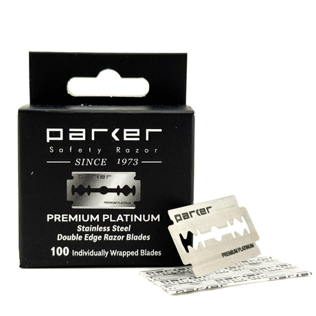 Parker Premium Platinum Double Edge Safety Razor Blades Salon Pack 100 Count